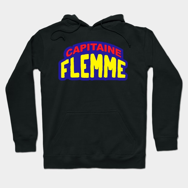 Capitaine flemme super héros Hoodie by Mr Youpla